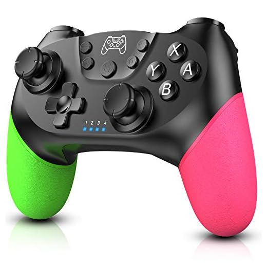 Gezimetie Mando Compatible para Switch, Wireless Bluetooth Pro Controller Controlador Inalámbrico con Función Gyro Axis/Dual Shock y Turbo Compatible con Switch/ Switch Lite