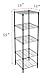 HollyHOME 5 Shelves Adjustable Steel Wire Shelving Rack in Small Space or Room Corner, Metal Heavy Duty Storage Shelf, Utility Rack, Bathroom Storage Tower Kitchen Shelving, Thicken Tube, Black