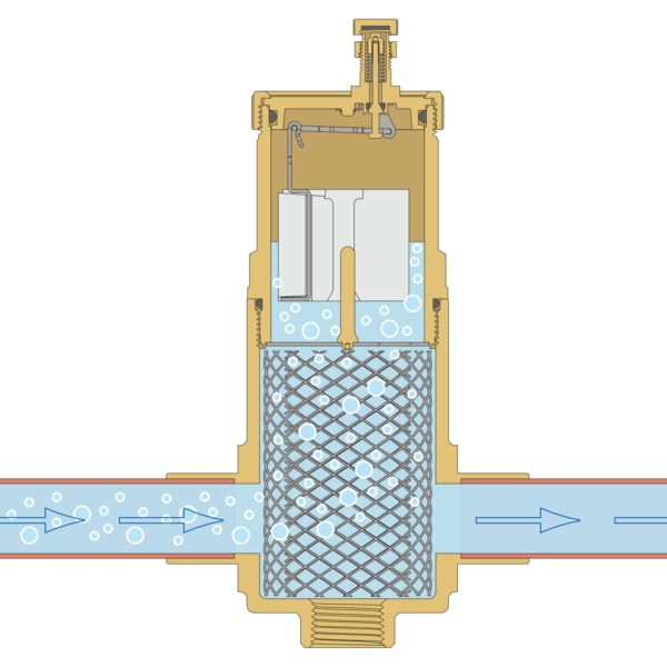 Image of Webstone 78004 Press Air Separator, 1 inch Size, Brass