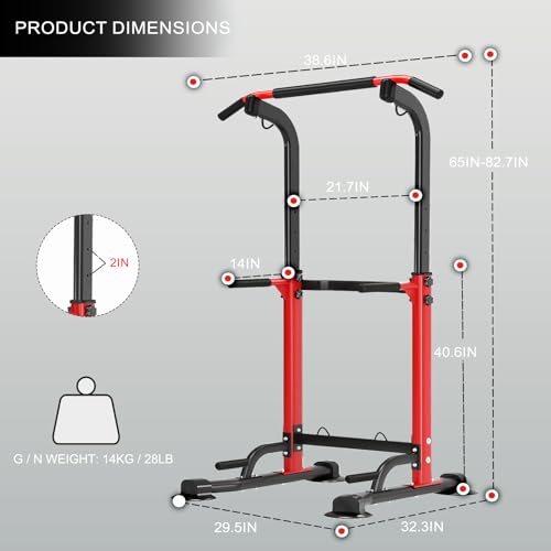 Leiblsufo Power Tower Stand - Pull Up Station, Adjustable Home Gym Strength Training Workout Equipment, Outdoor - Image 4