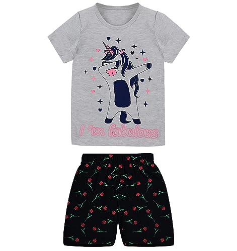 Image of MIST N FOGG Girl's T-Shirt and Shorts (Set of 4)
