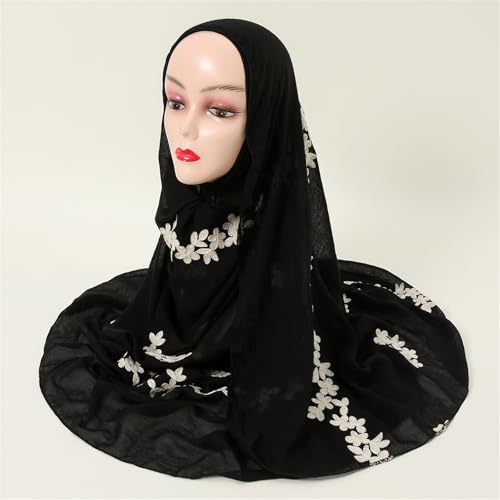 Large Scarf for Women Flower Embroidered Pashmina Scarves Spring Fall Fashion Shawl Wraps4