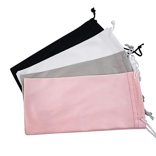 Image of 12 Pcs Microfiber Eyeglass Sunglass Pouch Soft Silm Sunglass Bag Screen Cleaning Bag