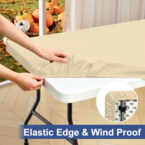 homing Rectangle Table Cloth Cover 6 Foot Elastic Fitted Tablecloth by homing - Used condition - Image 2