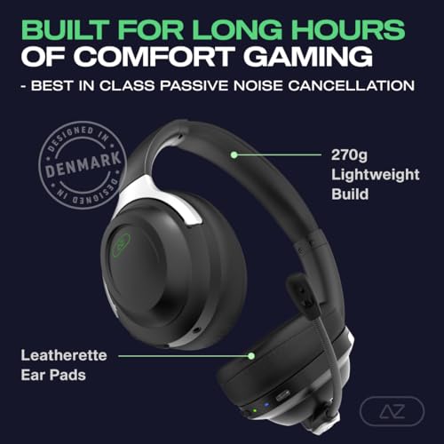 Image of AceZone A-Spire - Digital ANC Gaming Headset - Active Noise Cancellation - Speech Enhancing Noise Canceling Microphone - PC, PS4, PS5, Series X, Series S, Switch, Mobile