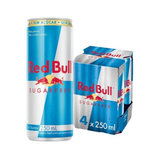 Pack de 4 Latas Red Bull Energético, Sem Açúcar, 355ml
