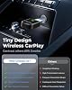 Adaptador Wireless Carplay para iPhone última actualización, receptor Bluetooth pequeño convierte cableado a inalámbrico para Apple Car Play, plug & play, media GPS sin retraso, compatible con autos 2016+ (negro ébano) 4