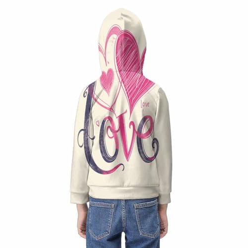 Sweat-shirt Amour 3D chaud pour hiver style décontracté ado 10-12 ans - 6