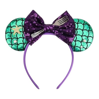 DRESHOW Orejas de Ratón Diademas con Lazo Decoración de Fiesta con Purpurina Disfraz de Cosplay para Mujeres | Ya disponible en tu tienda friki favorita! En mundofriki.es!