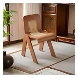 【Linee curve ed eleganti】La superficie di seduta della sedia è progettata con linee curve, eleganti e di alta classe, con lavorazione artigianale in finto rattan, che rende la visione più leggera e trasparente, aggiungendo un tocco di colore antico.