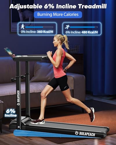 Walking Pad with Incline, 3 in 1 Under Desk Treadmill with Handle Bar Removable Desk Workstation & Device Holder, 3.5HP Foldable Treadmills with 300lbs Capacity for Home Office