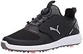 Puma Golf Men's Ignite Pwradapt Caged Disc Golf Shoe, Puma Black-Puma Silver-Puma Black, 12 M US