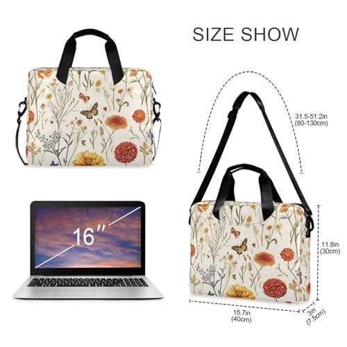 Funda para portátil 15.6" con asa y correa beige miniatura 5