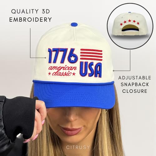 Image of Vintage Low Profile Unstructured Hat | Cotton Flat Bill Snapback Rope Hat | Men & Women's Hiking Fishing Running Golfing Hat