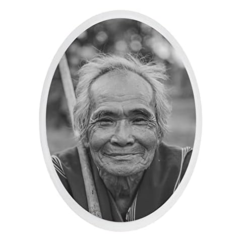 Personalized Ceramic Portrait Photo Frame Porcelain Portrait Plaque for Tombstone Headstone Custom Memorial Slate Picture Plaque Waterproof Outdoor Grave Tile Photo Frame for Cemetery Monument Cover