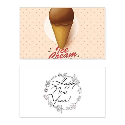 Conos de helado de chocolate: tarjetas de felicitación para Año Nuevo