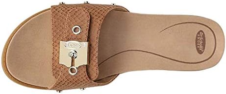 Dr. Scholl's Shoes Women's Originalist Slide Flat Sandal,Honey Sunset Snake Print,6.5 | Image 1