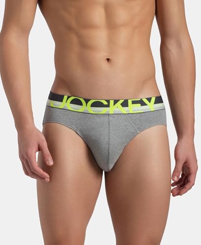Image of Jockey FP02 Men's Super Combed Cotton Rib Solid Brief with Ultrasoft Waistband (Pack of 2)