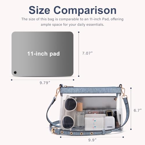 Image of Wuflyover Clear Bag for Stadium Events, Clear Purse for Women
