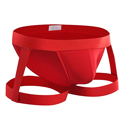 QiaTi Men's Jockstrap Thong Underwear Breathable Mens G-string Briefs Athletic Supporter Male Bikini for Workout Gym2