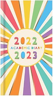 1ABOVE-2022-2023 Slim Academic Diary, Week To View 4 Assorted Designs with Glitter