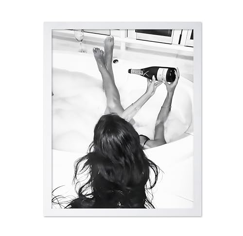 Monem Art Woman In Bathtub Poster - Pouring Champagne Print