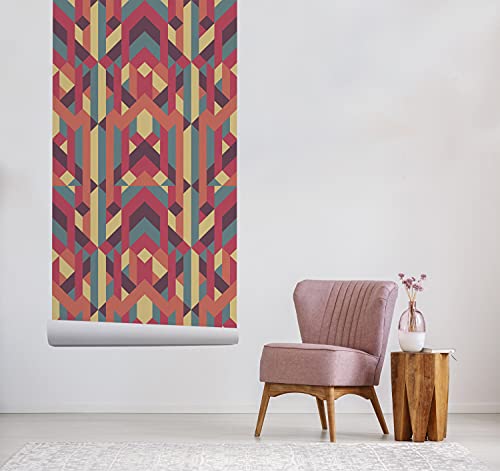 Papiers peints de qualité supérieure Coloray déco murale rouge rétro 250x104