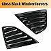 SAUWU 2Pcs Car Rear Side Window Louvers Air Vent Scoop Shades Cover Blinds Racing Style Triangular Window Exterior Shutters Decoration for Toyota Camry 2018~2024,Glossy Black