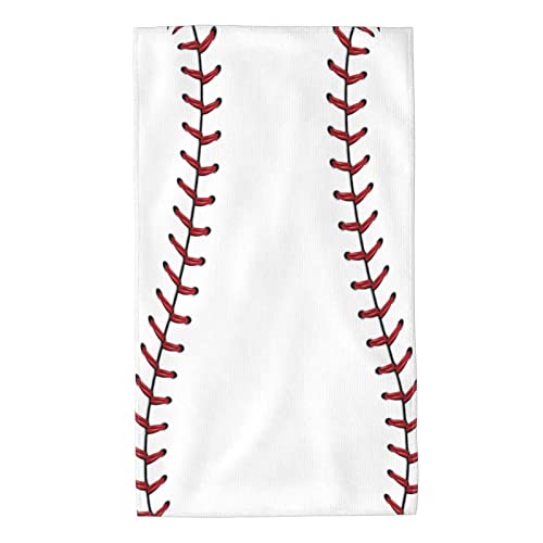 Supluchom Hand Towel Baseball Abstract Art For Bathroom Kitchen Microfiber Fingertip Bath Towels 16 X 27.5 Inch Soft Decorative Home Hotel Gym Laundry Room #TOP6
