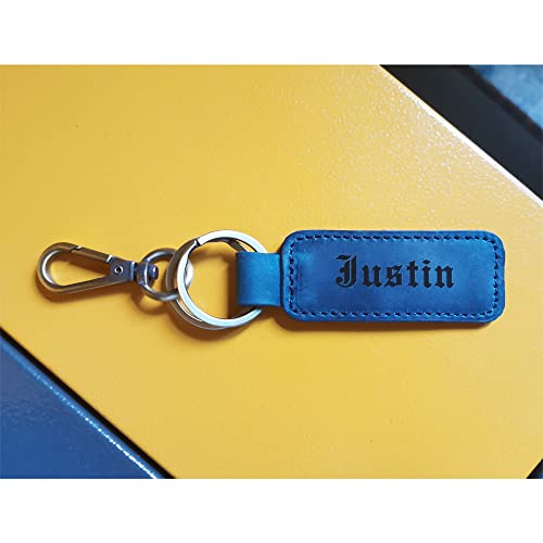 Bulihan Personalized Leather Key Chain, Custom Engraved Handmade Leather Keychain #TOP2