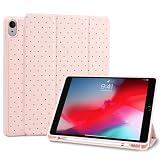 Fycyko Trifold Stand Case for iPad Air 11 Inch M4/M3/M2 (8th 2026/7th 2025/6th 2024), iPad Air 10.9 Inch 5th/4th Generation (2022/2020), Trendy Cute Polkad Dot Print Aesthetic Pattern Design-Pink
