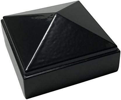 2" x 2" Aluminium Pyramid Post Cap for Metal Posts - Pressure Fit - Black - DHPPC20