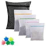 【5Pcs】Mesh Laundry Bags , Lingerie Bags for Laundry,Clothing Washing Bags ,Wash Bags for Washing M