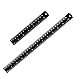 2 Pack Metal Ruler Set Dual Scale Metric Imperial Straight Edge Rule Edge-to-Edge Measuring Black Ruler with Centimeters Millimeters Inches for Home Office Drafting Geometry Crafting Drawing