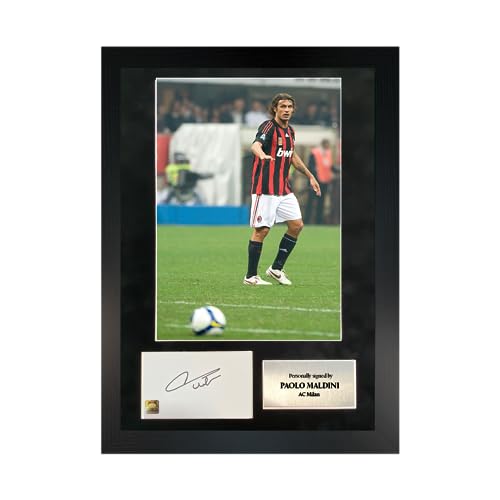 Cadre photo Paolo Maldini signé collection football objet authentique