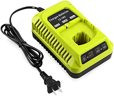 Powilling P117 Dual Chemistry IntelliPort Charger Li-ion & Ni-cad Ni-Mh Battery Charger 12V MAX and 18V MAX for Ryobi ONE Plus