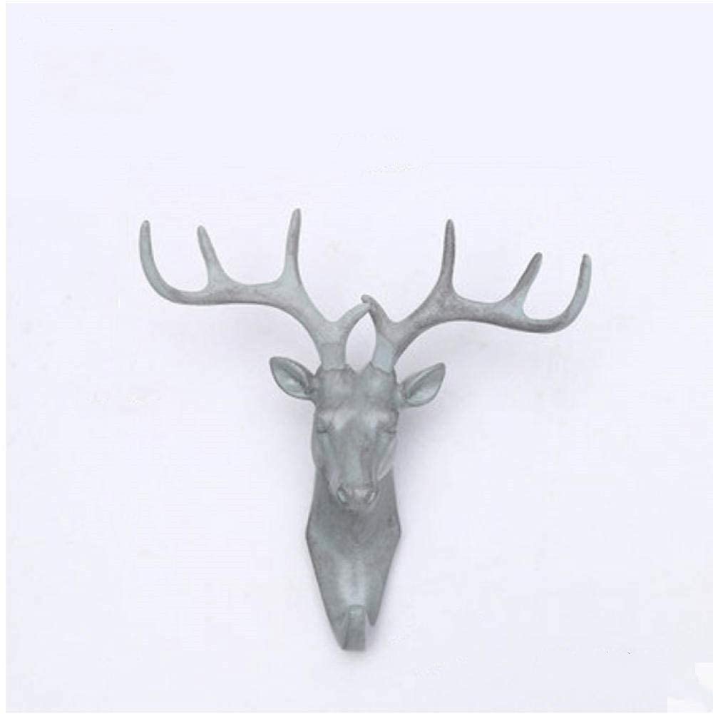 Crochets de clé de mur pour salon et entrée avec porte-manteau animal design cerf gris