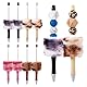 Crafans 8 Stück Kunststoff-Kugelschreiber mit Pelzbällen zum Selbermachen, personalisierte Stifte, Perlenstift mit Fell, niedliche Perlenstifte für Heimwerker, Schreibwaren, Schule, Bürobedarf, 4