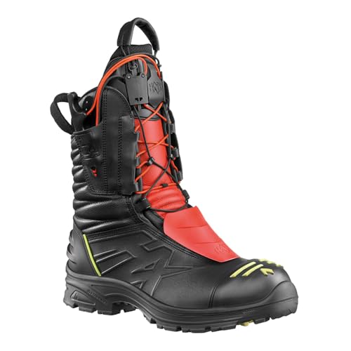 HAIX Fire Eagle 2.0 Pro Der Feuerwehrstiefel für jeden Einsatz: Leichtigkeit und Schnittschutz für Helden im Einsatz Schwarz UK 9.5 / EU 44
