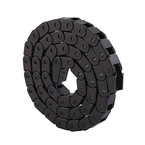 Cable De Cadena De Arrastre, Cadena de Transmisión de Plástico, Cadena de Arrastre de Nylon Negro Soporte de Cable, para Máquinas CNC de Cableado de Impresoras 3D 1M 10 * 10mm Tokaneit