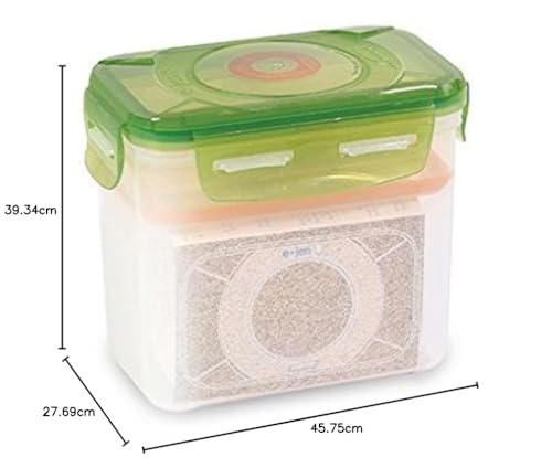 E-Jen Premium Kimchi, Sauerkraut Container Probiotic Fermentation with Inner Vacuum Lid (Earthenware Green, 0.45 gal/ 1.7L)