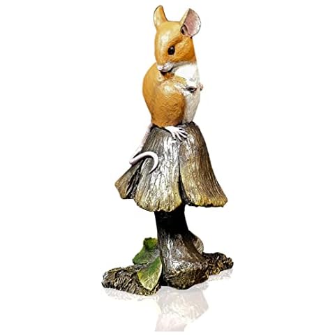 Richard Cooper Studio Cold Cast Bronze Mouse on Toadstool by Michael Simpson - Hand Painted 261BR Cover