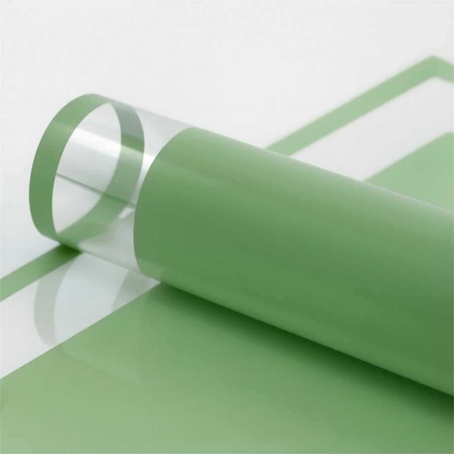 Image of Oasis 20 Sheets Korean Style Waterproof Premium Bouquet Wrapping Sheets (58 cm x 58 cm) | Green Crystal Edge Design Flower Wrapping Paper | Elegant Packaging for Bouquets Gift Wrapping and More
