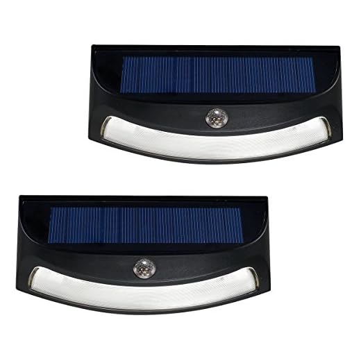 Solar Powered Step Lights (2-Pack) - Elegant Curved Modern Design with 4 LED. Energy efficient Constant Lighting Mode Provides Soft, White Light. Great for porches, Steps and Landscaping(Black)