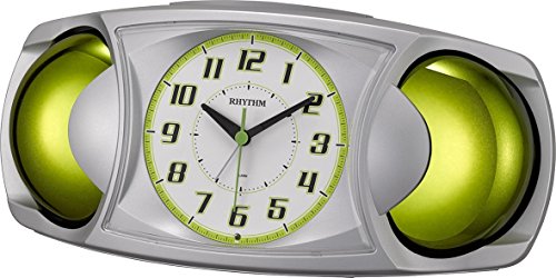 リズム 目覚まし時計 大音量 アナログ バトルMAX X ベル音 アラーム シルバー RHYTHM 4RA482SR19