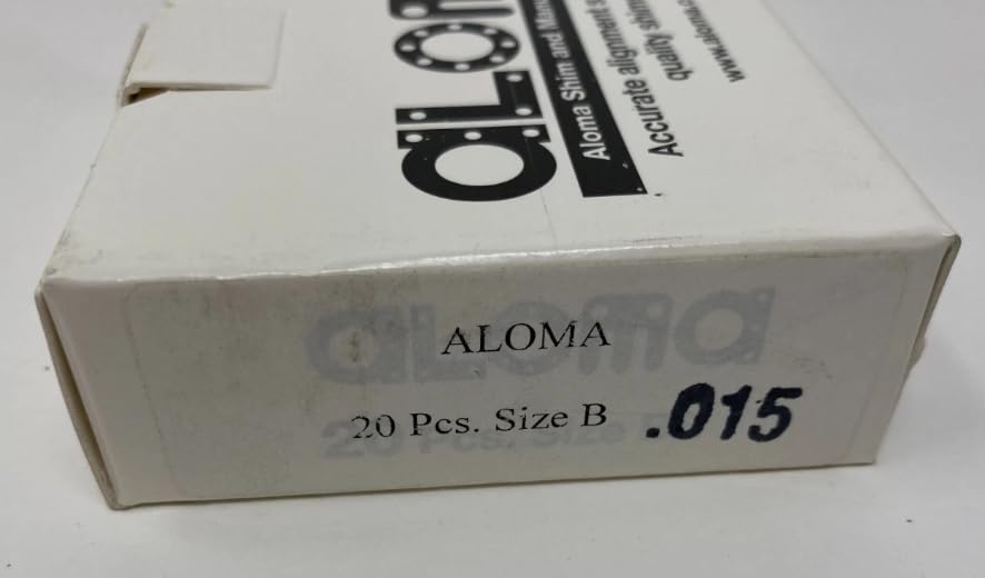 Shim B.015-PACK-REG Size B .015 304 Stainless 3"x3" w/Tab Shims Box of 20