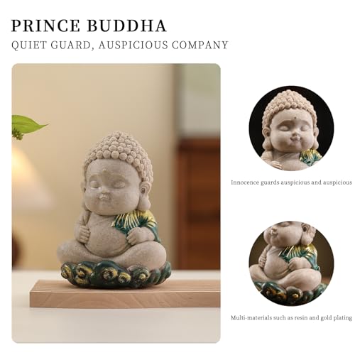 Estatua de Buda Sonriente de 3.35 Pulgadas en Base de Nube miniatura 7