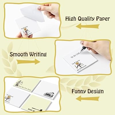 12 Pcs Funny Lawyer Sticky Notes Self-Stick Writing Memo Pads for Attorneys Law Students Paralegals Legal Assistants Office Stationery Supplies Desk Accessories Graduation Gifts Law School Essentials