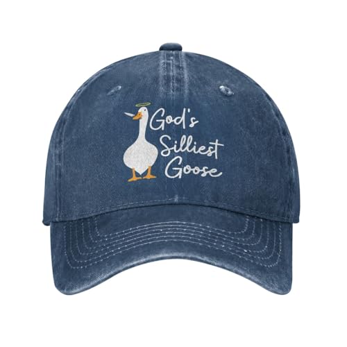 Image of Funny Goose Hat Silly Goose On The Loose Hat Men Baseball Hats Funny Cap