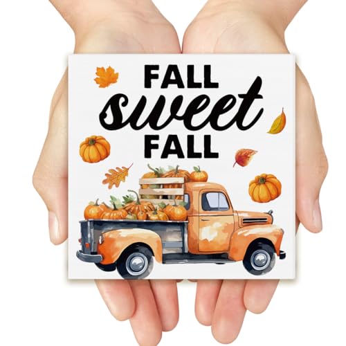 Falldecorpumpkintruckwoodenboxsignfallsweetfalldecorationsrustichomedeskshelftabletopdecor5x5inches  Urban Country Home Decor Fall decor pumpkin truck wooden box sign fall sweet fall decorations rustic home desk shelf tabletop decor 5 x 5 inches  urban country home decor